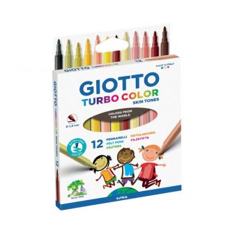 Giotto Mαρκαδόροι Turbo Color Skin Tones 12 χρώματα (526900)