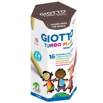 Giotto Mαρκαδόροι Turbo Maxi Color Skin Tones 16 χρώματα (527700)