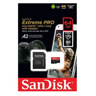 SanDisk κάρτα μνήμης microSDXC 64GB Extreme for Mobile Gaming (SANSDSQXAH-064G-GN6GN)