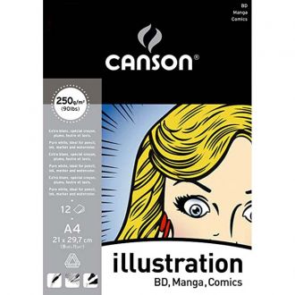 Canson πλοκ illustration A4 250gr 12Φύλλα (200387200)