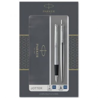 Parker Set Στυλό & Πένα Jotter CR Duo Stainless Steel CT Fountain Pen - Ballpen (1171.9022.08)