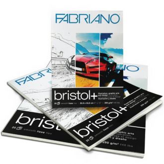 Fabriano μπλοκ σχεδίου Bristol A4 250gr 20Φύλλα