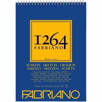 Fabriano μπλοκ σχεδίου sketchbook σπιράλ 1264 Α5 90gsm 60Φύλλα