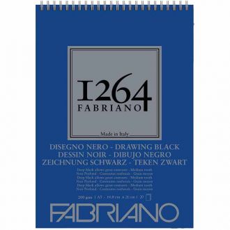 Fabriano μπλοκ σχεδίου σπιράλ dessin noir 1264 Α5 200gsm 20Φύλλα