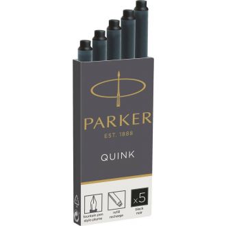 Parker Μελάνη Quink ink 5τεμ Μαύρο (1185.2385.21)