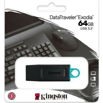 Kingston data traveler usb flash drive 64GB Exodia usb3.2 (DTX/64GB) 740617309829
