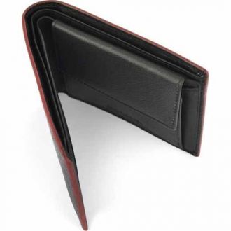 Mario Rossi  men's leather wallet  Black Red 5930