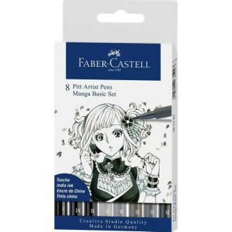 Faber Castell 8 pitt artist pens manga Basic Set 167107