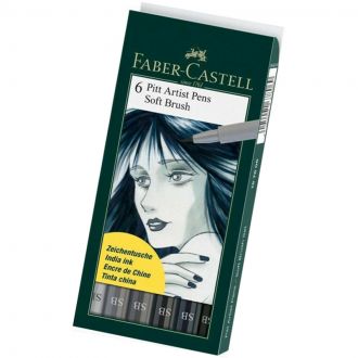 Faber Castell 6 pitt artist pens Soft Brush 167806
