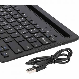 Lamtech bluetooth 5.0 keyboard with Tablet, iPad, Mobile stand  Black  (LAM022124)
