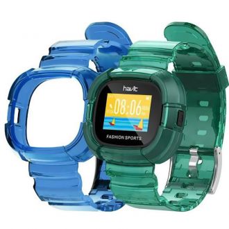 HAVIT παιδικό smart watch με 2 λουράκια πράσινο και μπλε  M90 (HV-M90-GN)