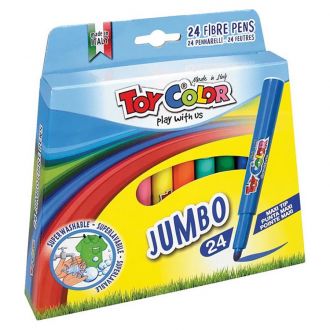 ToyColor μαρκαδόροι ζωγραφικής χοντροί Jumbo Superwashable 24 τμχ.  (220.042N)