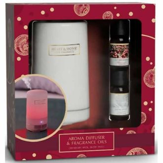 HeartAndHome Aroma Diffuser & Fragrance oils Supersonic- Cranberry spice & snow angel