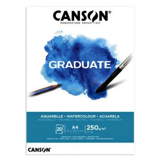 Canson μπλοκ Graduate watercolor A4 250gr 20φύλλα