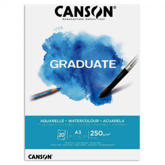 Canson μπλοκ Graduate watercolor A3 250gr 20φύλλα