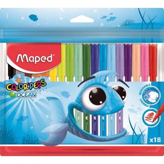 Maped Μαρκαδόροι Color’Peps Ocean λεπτοί 18 χρώματα 845721