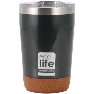 Ecolife coffee thermos cork bottom  370ml Dark Green