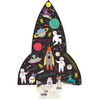 Floss and Rock Puzzle Space Rocket Shaped Jigsaw 80pcs. (39P3530)