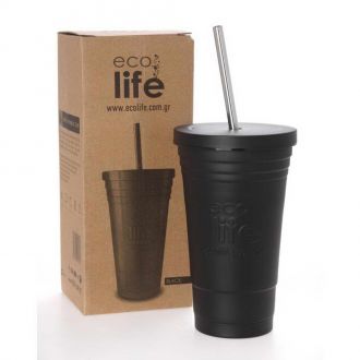 Ecolife coffee thermos cup 480ml Black 33-BO-4000