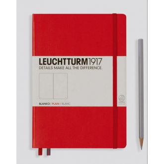 Leuchtturm Notebook 1917 A5 Hardcover Plain Red 80gsm 251pgs (4001.0401.04)