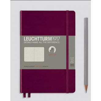 Leuchtturm Notebook 1917 B6 Slimcover + paperback Dotted Port Red 80gsm 123pgs (4002.0602.02)