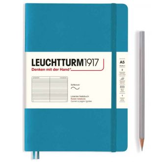 Leuchtturm Notebook 1917 A5 Slimcover Plain Ocean 80gsm 123pgs (4002.0401.19)