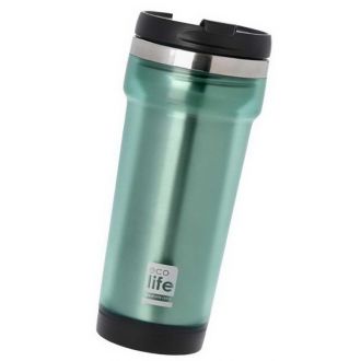 Ecolife coffee thermos mug 420ml Plastic/S.S Green 33-BO-4007