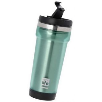 Ecolife coffee thermos mug 420ml Plastic/S.S Green 33-BO-4007