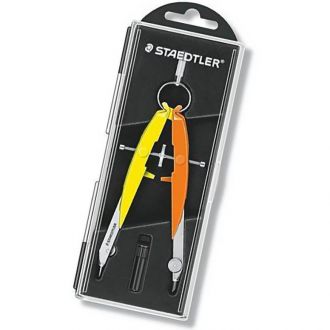 Staedtler διαβήτης με βίδα και μύτες Neon πορτοκαλί/κίτρινο (55600-N3)