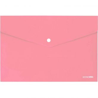 Economix φάκελος με κουμπί PP 24x33 pastel Pink
