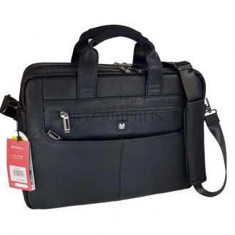 Gabol τσάντα laptop χαρτοφύλακας Report δερμάτινη 42x31x9 15.6'' Μαύρη