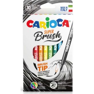 Carioca μαρκαδόροι super brush 10τμχ. 42937