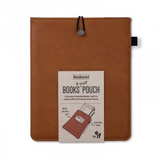 Bookaroo book pouch with pocket and pen loop - Brown 43301BR