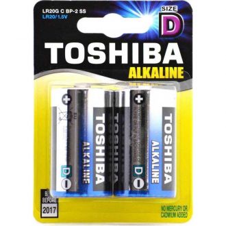 Toshiba μπαταρία στρογγυλή Alkaline D LR20 1.5V 2τμχ.