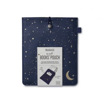Bookaroo book pouch with pocket and pen loop - Moon & Stars 48410MS