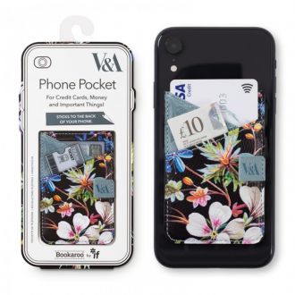 Bookaroo θήκη κινητού για καρτες - Black Floral (49302BFL)