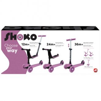 AS Company - Shoko Scooter Premium 3 Σε 1 Ροζ 5004-50506