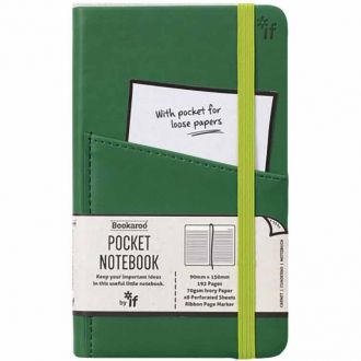 Bookaroo σημειωματάριο Ivory ριγέ Α6 192pgs - Forest Green