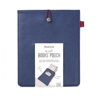 Bookaroo book pouch with pocket and pen loop - Navy 43345NV