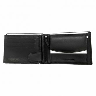 Mario Rossi BK  men's leather wallet  Black 5041