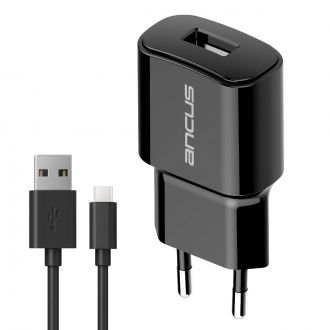 Ancus wall charger C60 USB-A 5V/2A με  καλώδιο usb to type-C C60A-C 5210029092138