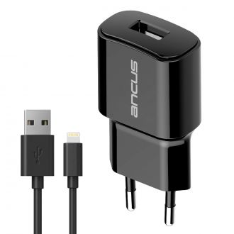 Ancus wall charger C60 USB-A 5V/2A με  καλώδιο usb to lightning C60A-L 5210029092152