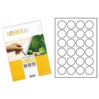 Sorex Αυτοκόλλητες ετικέτες εκτύπωσης A4 40mm 100 Φύλλων