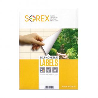 Sorex Αυτοκόλλητες ετικέτες εκτύπωσης A4 99.1x34 (2x8) 100 Φύλλων