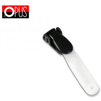 Opus κλιπ κονκάρδας μεταλλικό με πλαστικό κούμπωμα (μαύρο/διαφανές)