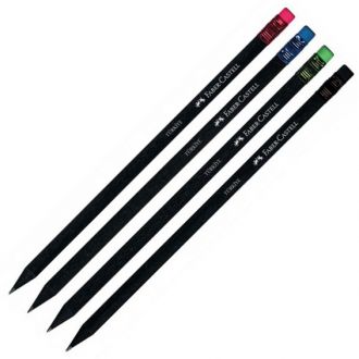 Faber Castell μολύβι μαύρο με χρωματιστή γόμα HB 611583