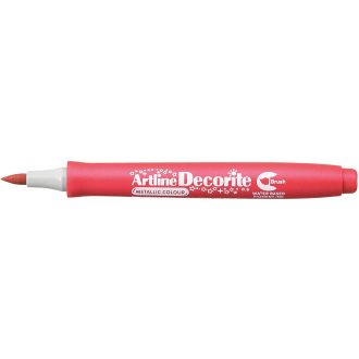 Artline Μαρκαδόρος Decorite Brush Standard Metallic Red