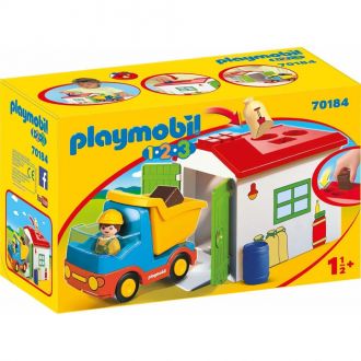 Playmobil 1 2 3 70184 Φορτηγό με Γκαράζ