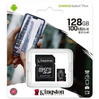 Kingston Micro SD 128GB Class 10'  (KIN-MSD128GB-10) (SDCS2/128GB)