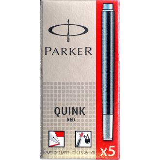 Parker Μελάνη Quink ink 5τεμ Κόκκινο (1185.2285.71)